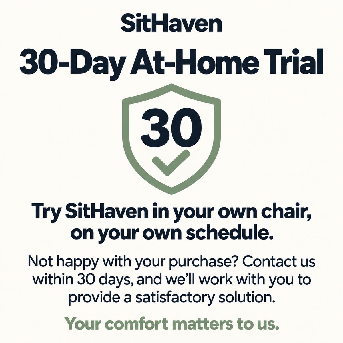 SitHaven Memory Foam Seat Cushion