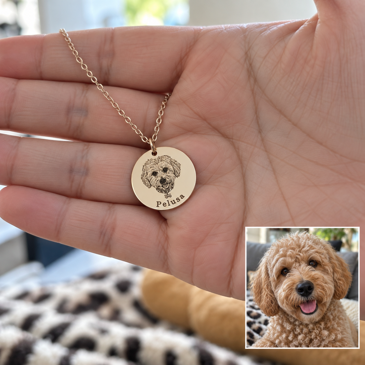 Personalized Pet Portrait Necklace